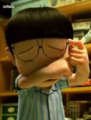 gambar nobita menangis sedih