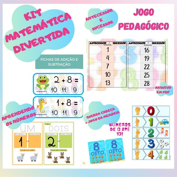 KIT MATEMÁTICA DIVERTIDA R$12,00