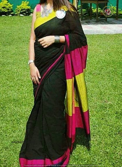 Linen saree