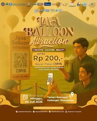 Java Balloon Attraction 2025: Tiket Cuma Rp 200, Langit Wonosobo Disulap Jadi Galeri Budaya Terbang