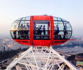 Valokuva London Eye -maailmanpyörän huipulta.