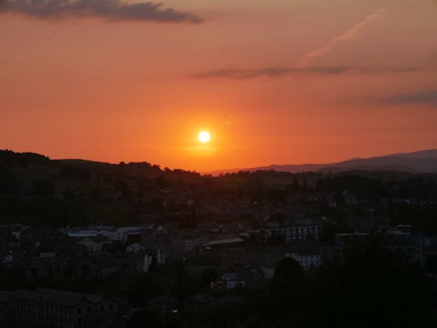 Kendal castle sunset