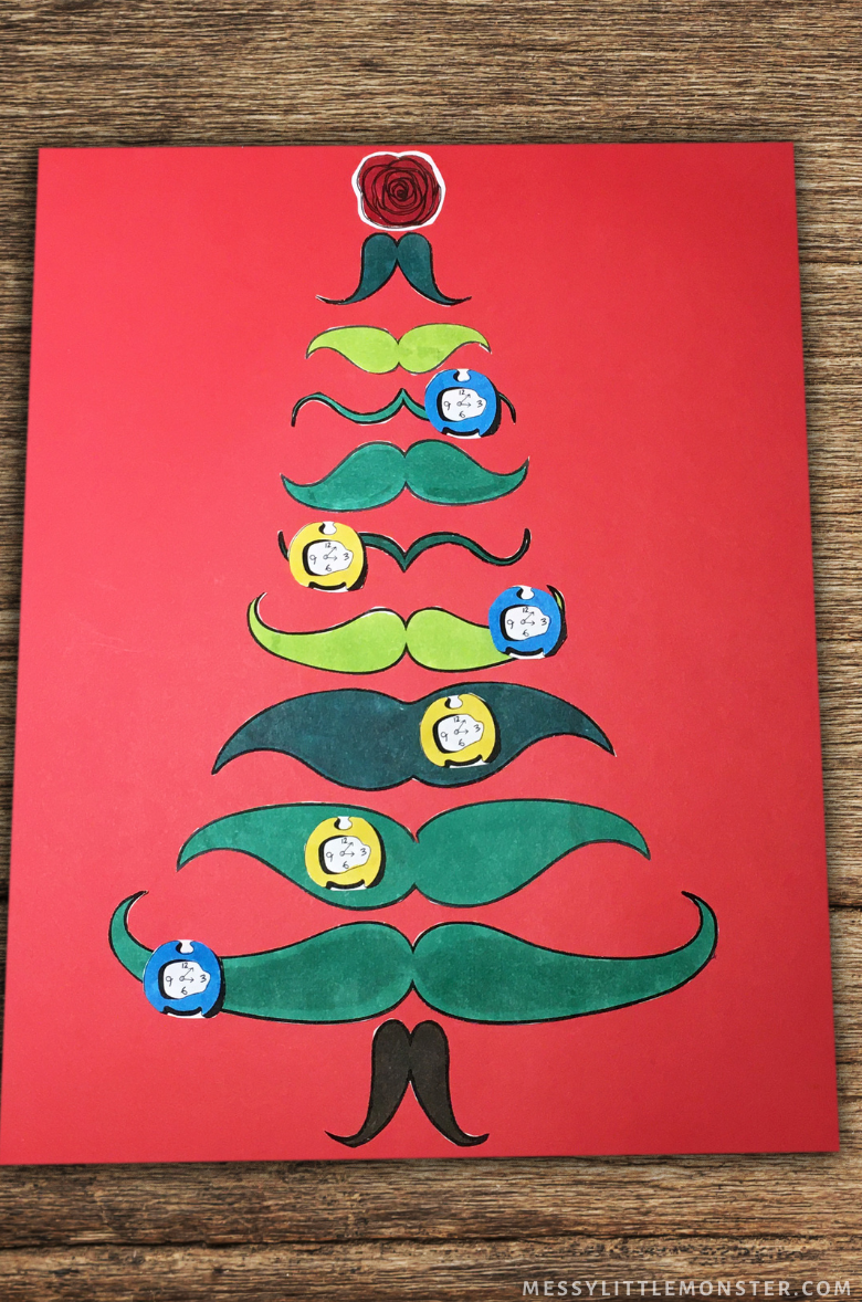 Salvador Dali Christmas Tree Craft for Kids