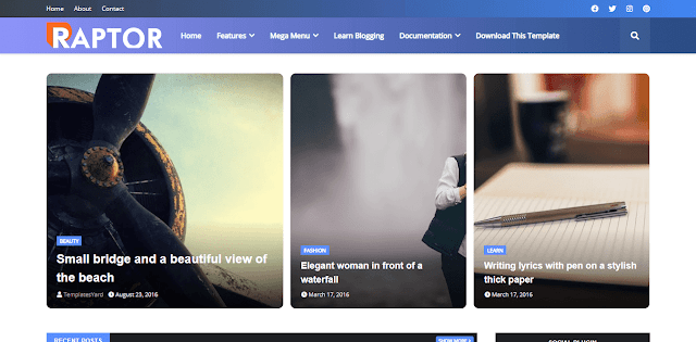 Raptor Blogger Template