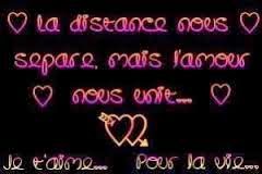 Texte d'amour a distance