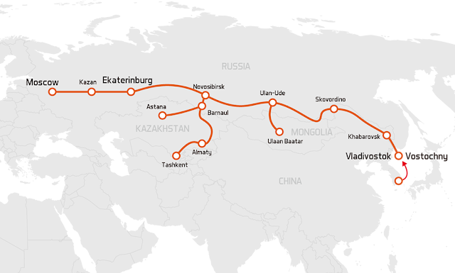 Маршрут Владивосток - Москва: расстояние