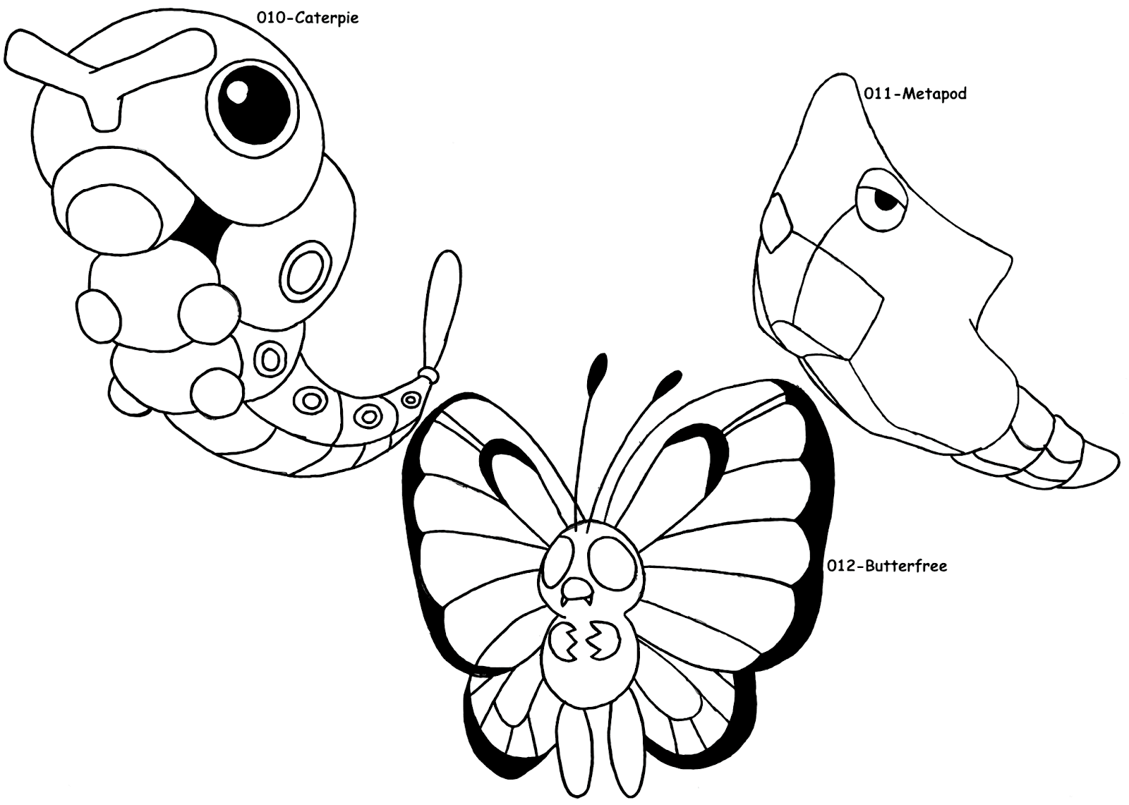 Collection of Caterpie  Coloring  Pages  to Download Free 