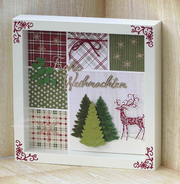 Weihnachtshirsch | Homedeko Stampin' Up! | papiertier Indina | Blog Hop