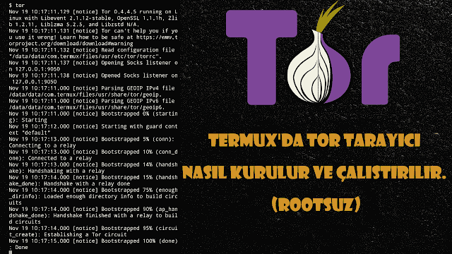 Termux'da Tor Tarayıcı Nasıl Kurulur ve Çalıştırılır. (rootsuz)