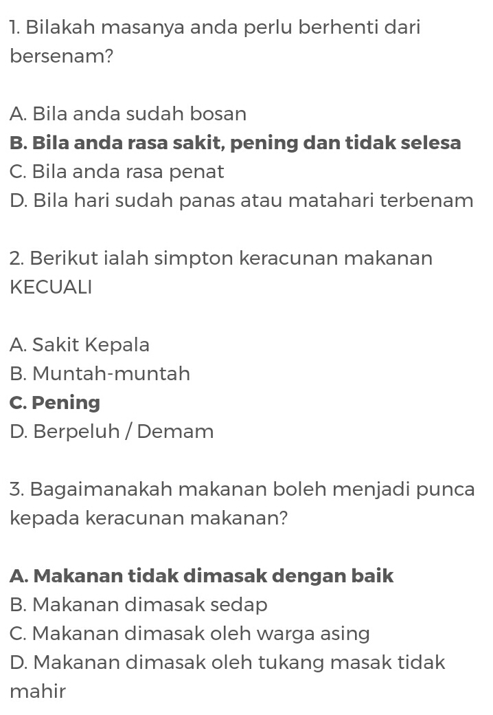 Contoh Soalan Pengetahuan Am Latihan Separa Perubatan 