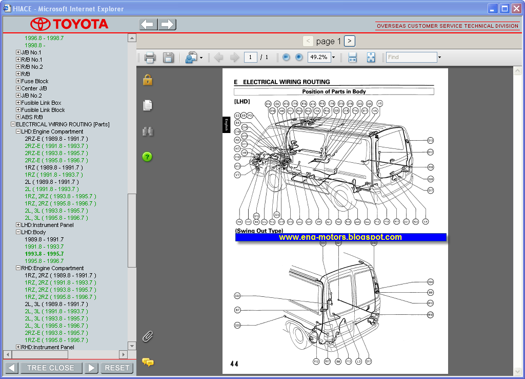 Toyota HiAce 1989-2004 Service Manual ~ الموقع الأول فى الشرق الأوسط