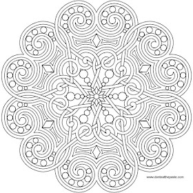 A heart mandala to print and color- also available in transparent PNG format