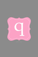 Personalized Initial pink