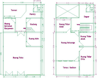 Gambar Desain Rumah Sederhana on Mannusantara Design Indonesia  Desain Bangunan Rumah Toko  Ruko