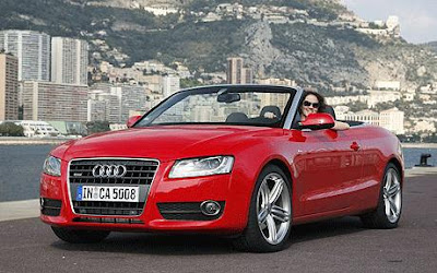 Red color Audi A5 Cabriolet wallpaper