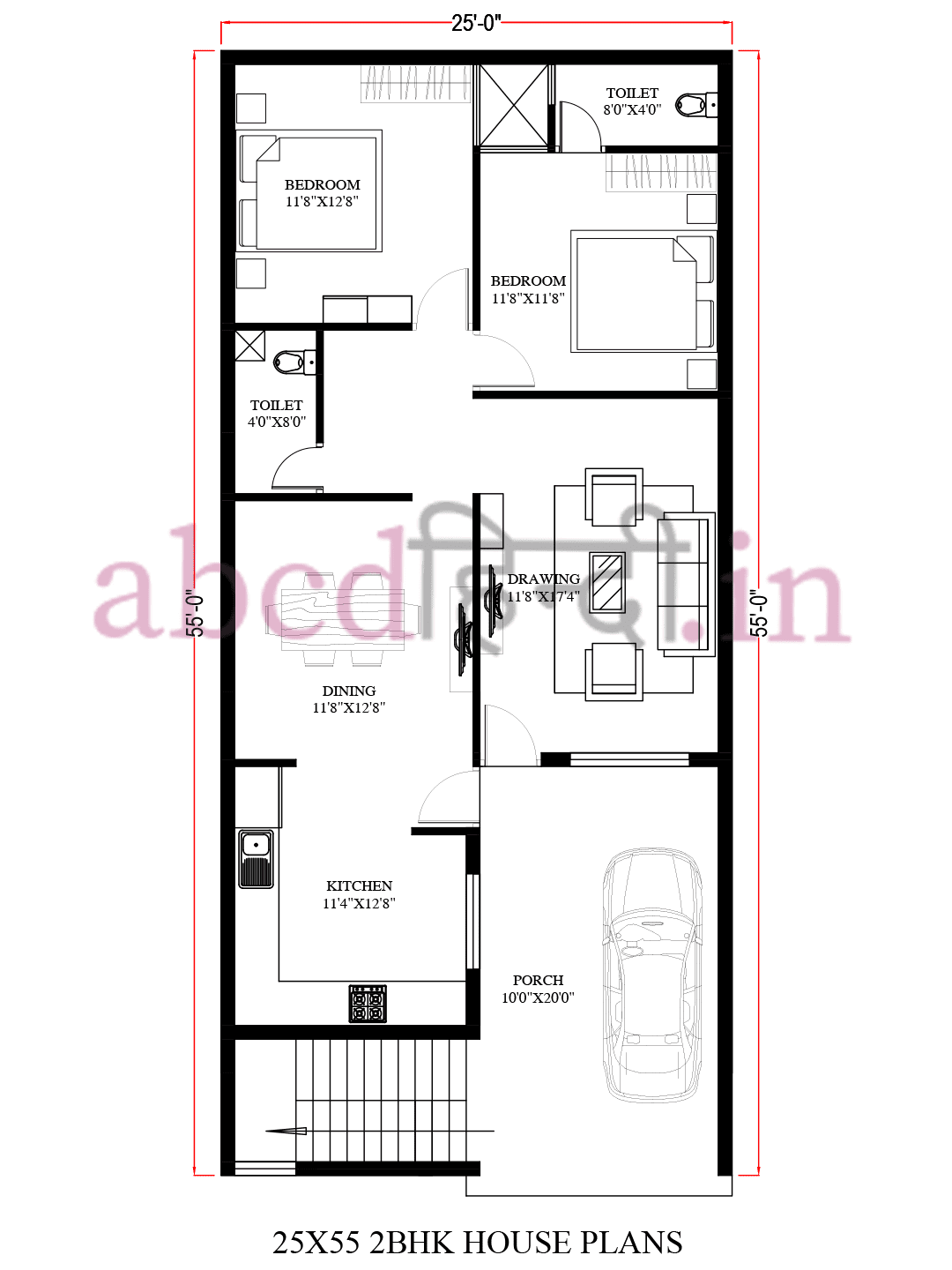 25x55 house plans
