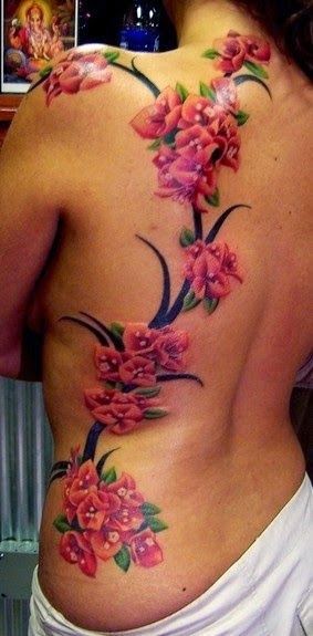 Roses Tattoos On Women Back, Women Back With Bunch Roses Tattoo, Tattoo On Roses On Women Full Back, Awesome Flowers Back Women Tattoo, Women, Parts, Flower, Artist,