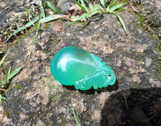 Liontin Batu Green Chalcedony Indah AK004 Memo By DGL