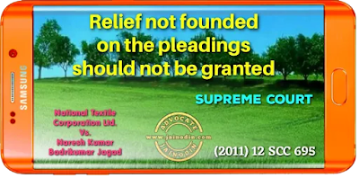 Relief not founded on the pleadings should not be granted