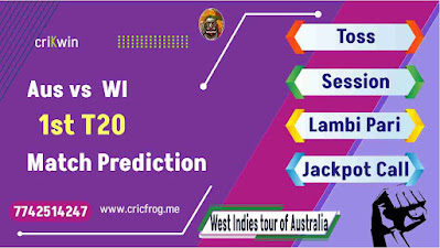 Aus vs WI 1st T20 Match Prediction - Cricdiction