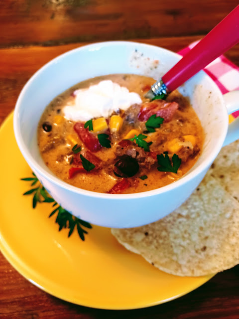 Taco Tuesday Soup at Miz Helen's Country Cottage