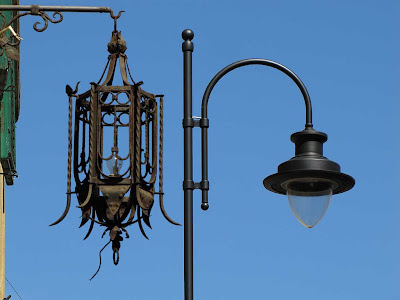 Old and new street lights, Livorno