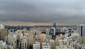 Sharjah skyline at rains @colorsofourrainbow.blogspot.ae