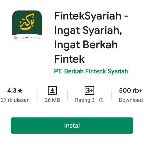 Aplikasi Pinjaman Online FintekSyariah - Ingat Syariah, Ingat Berkah Fintek