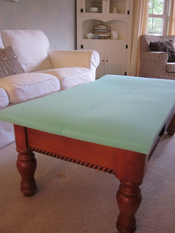 DIY Tutorial: Coffee Table into Upholstered Ottoman ...