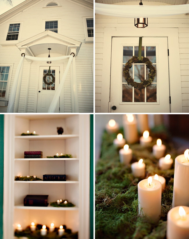 winter wedding decor ceremony We also tried to incorporate moss throughout 