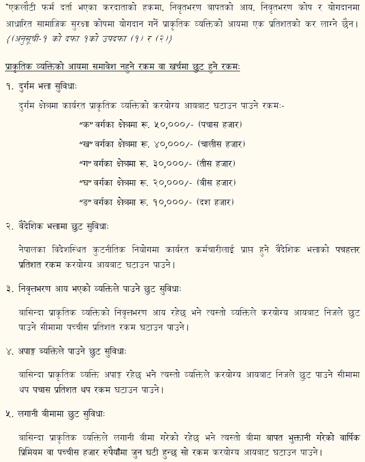 New Tax Rate in Nepal for Fiscal Year 2078-2079 (2021-22)