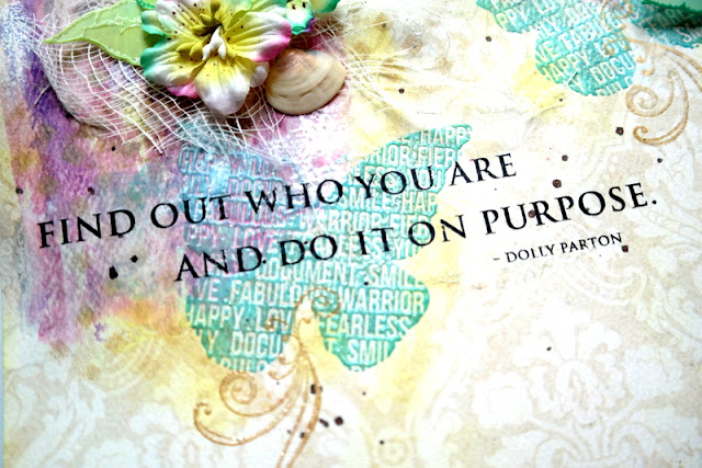 Rubon Dolly Parton Quote on Scrapbook Layout