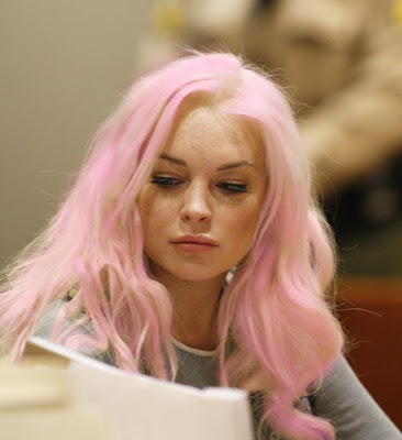 Lindsay Lohan Pink Hair Picture