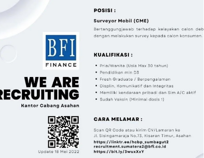 Lowongan Kerja di PT BFI Finance Indonesia Tbk