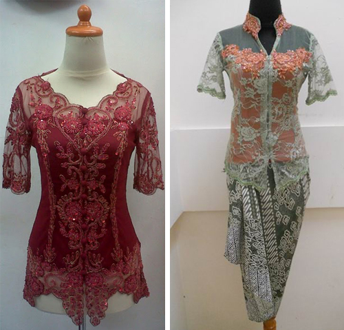 model baju kebaya modern lengan pendek