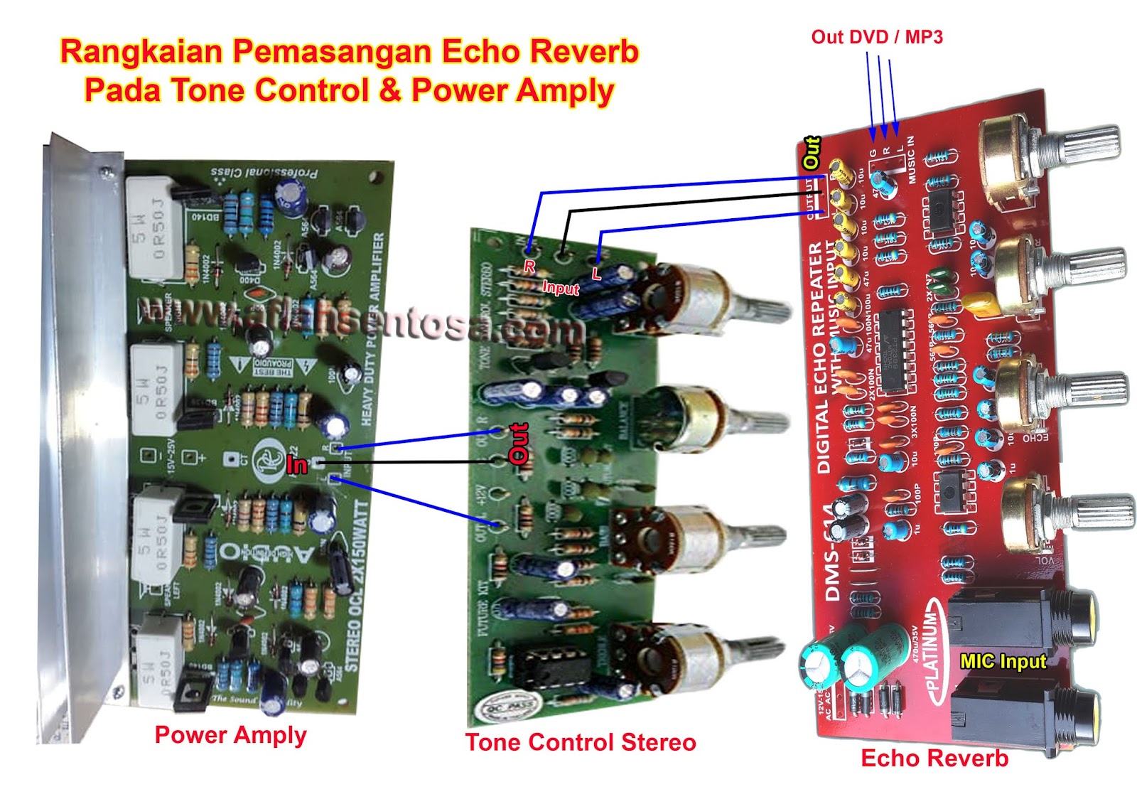 Cara Memasang Echo Reverb Pada Tone Control Dan Power Amply - Aflah Sentosa