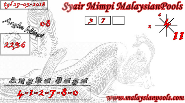 Kode Syair MalaysianPools 29 Maret 2018