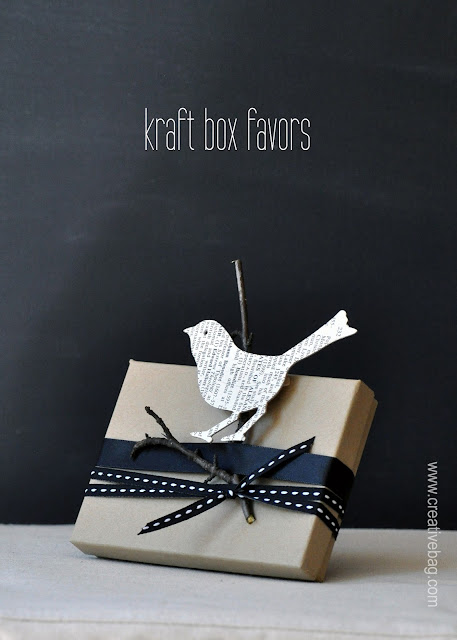 kraft boxes for favors from Creative Bag on the Creative Bag blog