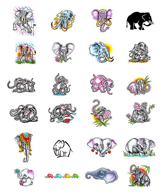 Elephant Tattoos and Elephant Tattoo Designs