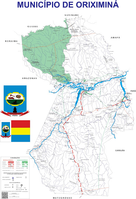 Mapa do Município de Oriximiná - PARÁ - BRASIL