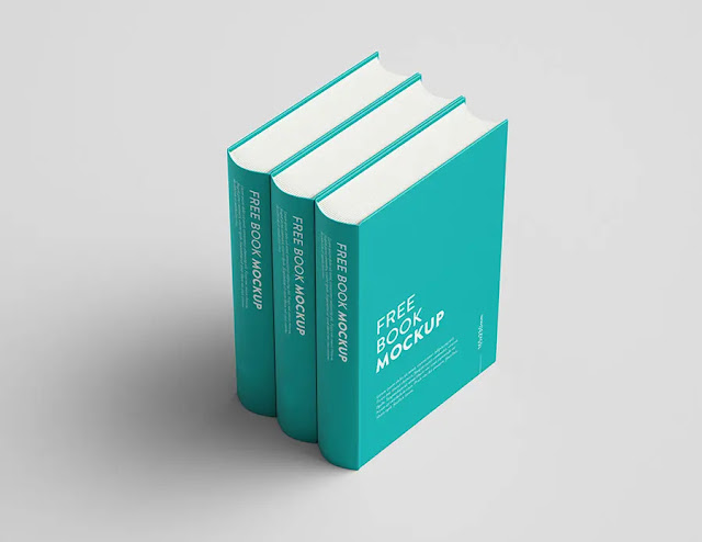 Free thick book mockup templates