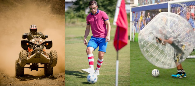 3 brilliant stag do activities - quad biking racing, foot golf and bubble football