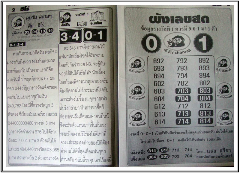:Thai Lottery Magazine Papers FOR 1-12-2024