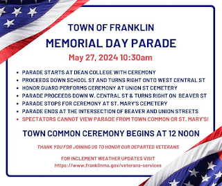 Memorial Day Parade schedule