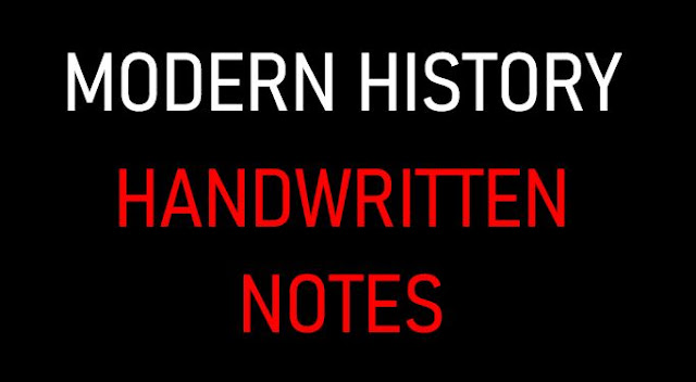 Modern History Handwritten Notes