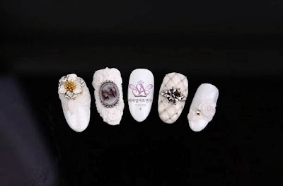 Korean flower nail arts