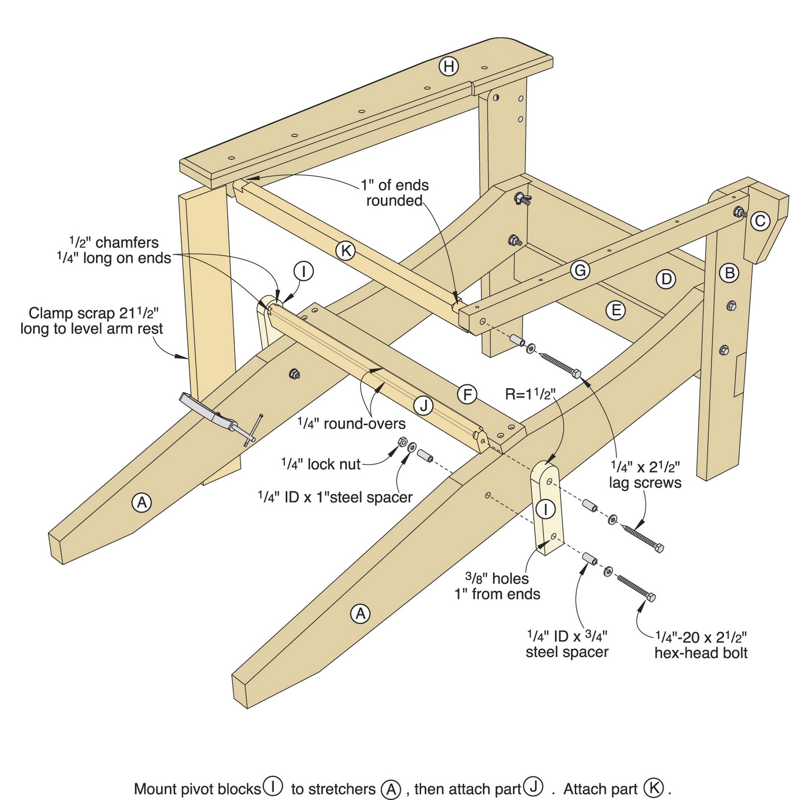 Wood Working Plans , Shed Plans and more: Folding Adirondack Chair 
