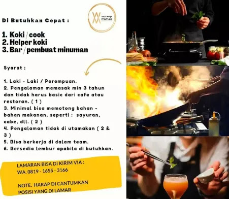 Lowongan Kerja Koki di Warkop Mamak