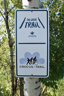 Crocus Trail Great Trail signage Manitoba.