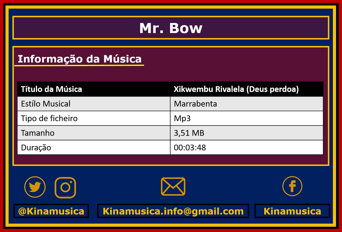 Mr. Bow - Xikwembu Rivalela | Download Mp3